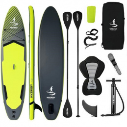 SUP2 DESKA SUP POMPOWANA SIEDZISKO        WIOSŁO PLECAK XXL GREEN