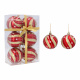 Aga Weihnachtskugeln 7cm 6 Stück Rot/Perle