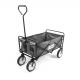 Aga Bollerwagen Gartenwagen faltbar mit Griff & Getränkehaltern bis 80 kg, Handwagen Outdoor MR4610 Grau