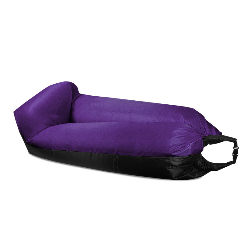 Aga Aufblasbarer Sitzsack LAZY BAG 230x70 cm Schwarz/Violett