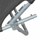 Aga 2x Gartenliege verstellbar Grau