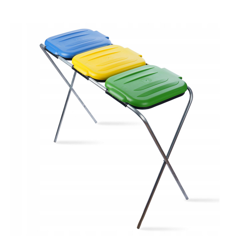 Aga Ständer für Müllsäcke 3x120 l Gelb, Blau, Grün