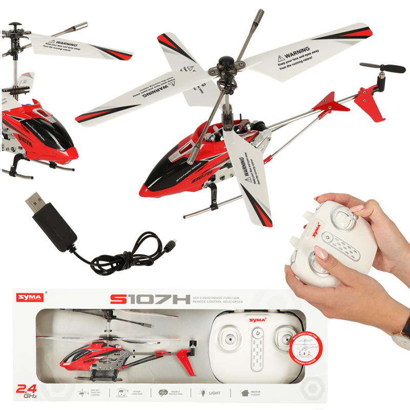 Aga RC Hubschrauber SYMA S107H 2.4GHz RTF rot