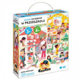 CzuCzu Puzzle Co robimy w przedszkolu 40 elementów 3+ ZA6100 uniwersalny