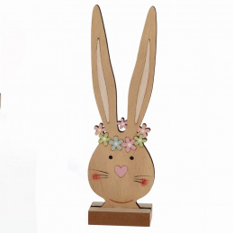 Drewniany zajączek do postawienia wielkanocny