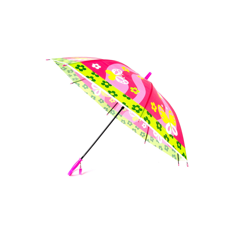 Aga Kinderschirm, Regenschirm, 85 cm Blumen, Klappschirm mit Automatik-Öffnung, Stockschirm