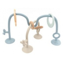 Silikonowa zabawka z przyssawkami niebieska 9m+ BAMBOOM uniwersalny