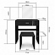 Aga Schminktisch mit Hocker MRDT13-MB Schwarz