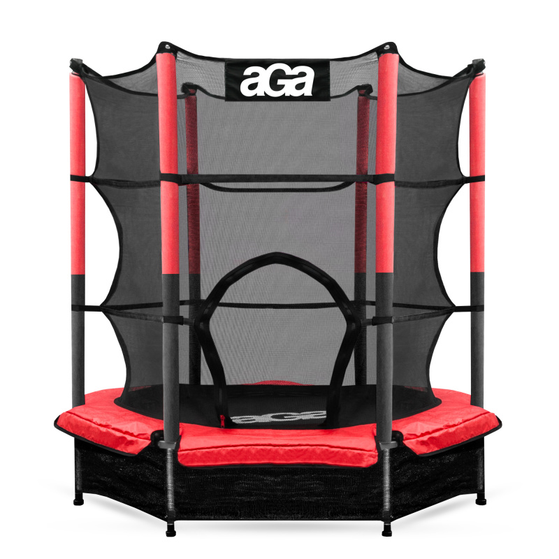 Aga Kindertrampolin 140 cm Rot + Schutznetz