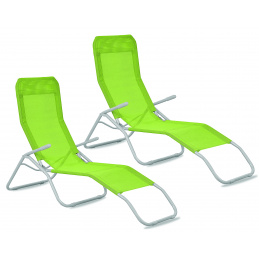 Aga 2x Gartenliege SIESTA MR4250 Hellgrün