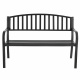 Aga Gartenbank Metall, 2-Sitzer Sitzbank, Parkbank bis 240kg belastbar, Terrassenbank für Garten, Balkon und Terrasse MR2006 127x60x87cm