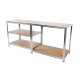 Linder Exclusiv Steckregal, Werkstattregal,Schwerlastregal, Lagerregal, Metallregal 180x90x40 cm, 5 Böden, raglast gesamt 875 kg