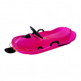 Aga Kinder Schlitten  DS491 Rosa, Kinderschlitten aus Kunststoff, Stabiler Schneebob, Rodelschlitten für Kinder