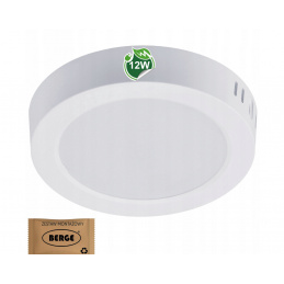 Přisazený kulatý LED panel 12W - 1320lm - neutrální barva