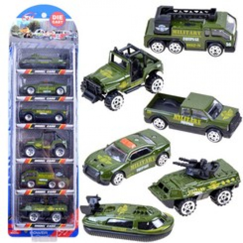 Metall Militärfahrzeuge 6-teiliges Set ZA3505