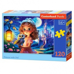 Puzzle 120-elementów Princess with Owl uniwersalny