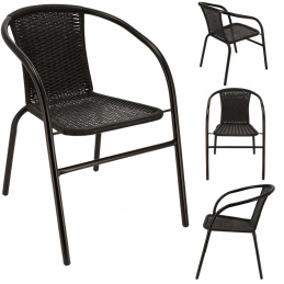 Krzesło ogrodowe BISTRO - czarne