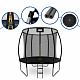 Aga SPORT EXCLUSIVE Trampolin 244 cm 8 ft Schwarz, Kindertrampolin, Gartentrampolin mit Sicherheitsnetz + Schutznetz + Leiter