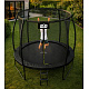 Aga SPORT EXCLUSIVE Trampolin 244 cm 8 ft Schwarz, Kindertrampolin, Gartentrampolin mit Sicherheitsnetz + Schutznetz + Leiter