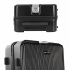 Aga Travel Handgepäck, Reisekoffer MR4671 Schwarz, Hartschale, TSA, 4 Rollen, Teleskopgriff