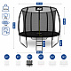 Aga SPORT EXCLUSIVE Trampolin 305 cm 10 ft Schwarz + Sicherheitsnetz + Leiter + Verankerungsset 2 Stück