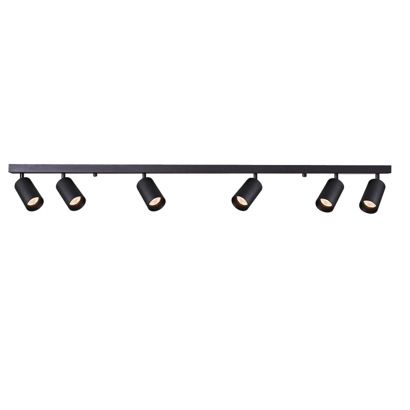 LED Deckenleuchte VIKI-L LED-Deckenleuchte LED-Deckenlampe LED-Deckestrahler 6x GU10 schwarz