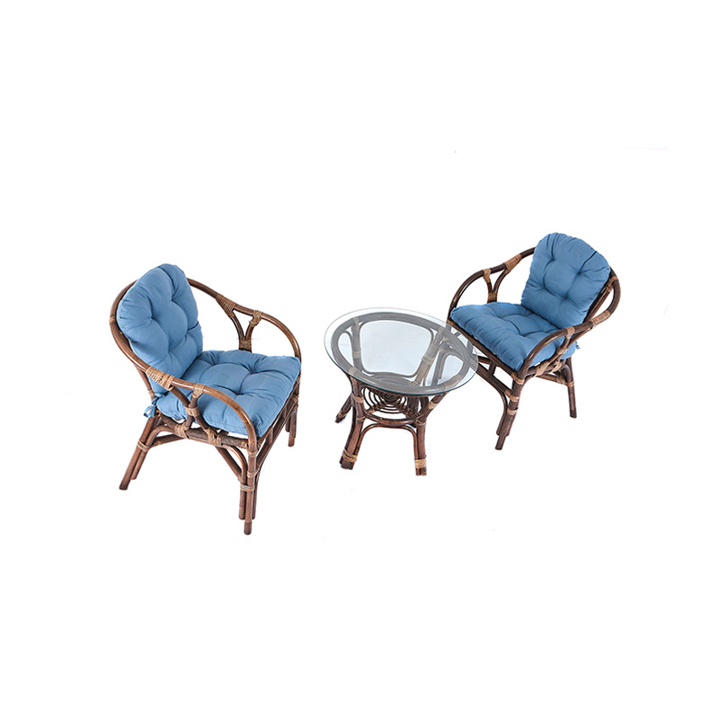 Aga Rattan-Garnitur SITA Choco Blau