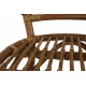 Aga-Rattangarnitur PANJI Dunkelhonig/ Weiß mit Polsterung,Rattangruppe Rattanmöbel set 4+1