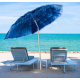 Linder Exclusiv Sonnenschirm, Strandschirm,UV-Schutz 30,Hawaii Blau
