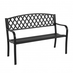 Aga Gartenbank Metall, 2-Sitzer Sitzbank, Parkbank bis 240kg belastbar, Terrassenbank für Garten, Balkon und Terrasse MR2004 127x60x87cm