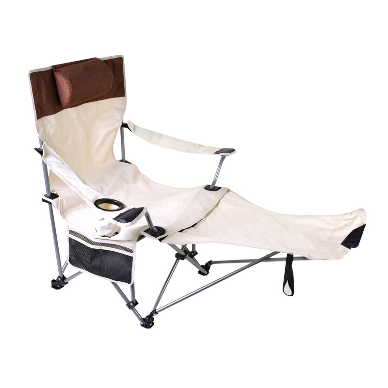 Aga Klappbarer Angelstuhl mit Fußstütze DS717 Beige