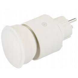 LED noční světlo do zásuvky 10W - 1000lm - IP44 teplá bílá