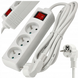 Prodlužovací kabel 3 zásuvky 3m 3680W s vypínačem