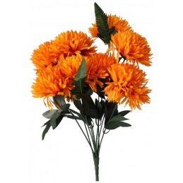 Bukiet sztucznych kwiatów pomarańczowe Chryzantemy - 60 cm