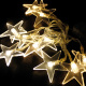 Linder Exclusiv Lichterkette Weihnachtskette 48 LED Sterne Warm weiß