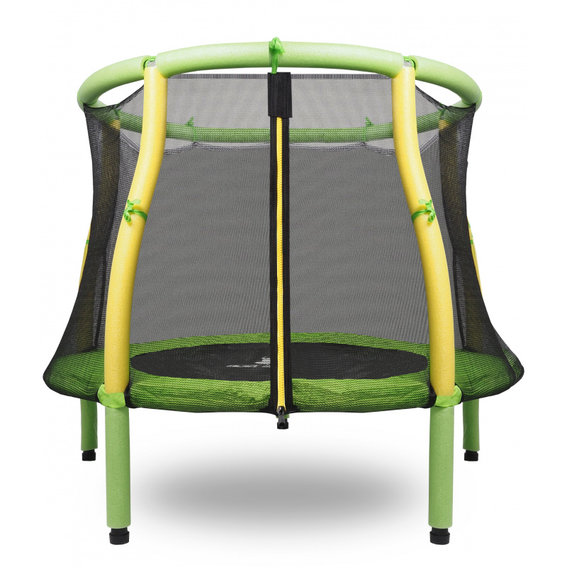 Aga Trampolin,Kindertrampolin mit Sicherheitsnetz 116 cm Hellgrün / Gelb