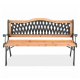 Aga Gartenbank, 2-Sitzer Sitzbank, Parkbank bis 240kg belastbar, Terrassenbank für Garten, Balkon und Terrasse MR2011 125x52x75 cm