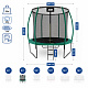Aga SPORT EXCLUSIVE Trampolin 244 cm 8 ft Dunkelgrün,Kindertrampolin,Gartentrampolin mit Sicherheitsnetz + Schutznetz + Leiter