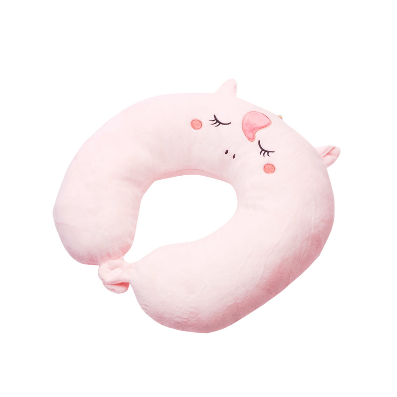 Aga Reisekissen Kinder Nackenkissen, Nackenkissen, Stützkissen für Auto Zug Büro Heim Flugzeug für ReisenDS1704 Einhorn