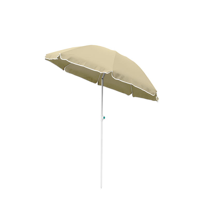 Linder Exclusiv Sonnenschirm POLYESTER MC200P,mit Einfacher Mechanismus zum Öffen und Schließen des Sonnenschirm, Ø 200 cm,Beige