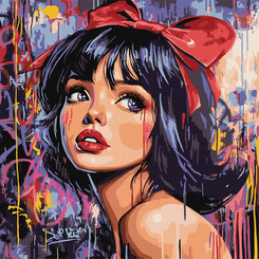 Malowanie po numerach 40 x 40 cm KHO8601 Nowoczesna Królewna Śnieżka AP0101 uniwersalny