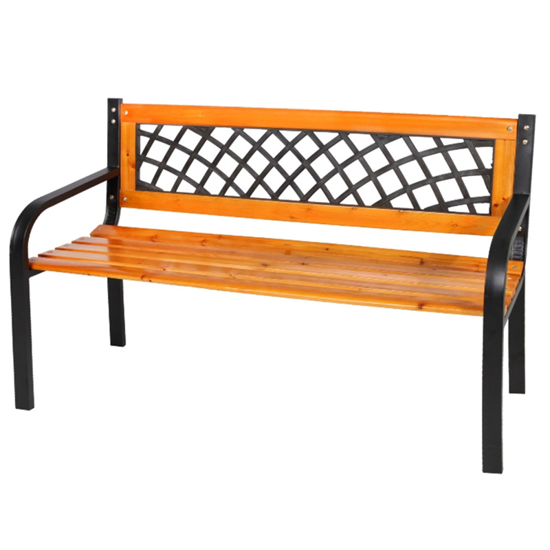 Linder Exclusiv Gartenbank 2-Sitzer Parkbank bis 140 Kg mit Rückenlehnen Gartenmöbel Holzbank MC4354 118x52x74 cm