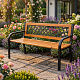 Linder Exclusiv Gartenbank 2-Sitzer Parkbank bis 140 Kg mit Rückenlehnen Gartenmöbel Holzbank MC4354 118x52x74 cm