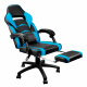 Aga Spielstuhl, Bürostuhl, Drehbarer Spielstuhl, Gamingstuhl, Racing Schreibtischstuhl,Chefsessel mit Fußstütze - Hellblau