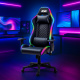 Aga Gaming-Stuhl mit RGB-Beleuchtung Schwarz