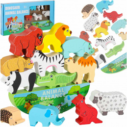 Puzzlespiel balancierende Safari-Tiere