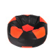 Aga Sitzsack Relaxationbag BALL XXXL Orange - Schwarz + Fußstütze - SEARCH