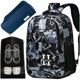 K402C ZESTAW PLECAK SZKOLNY SPORTOWY      WOREK NA  BUTY PIÓRNIK