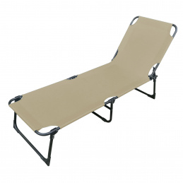 Linder Exclusiv Klappbarer Garten-Liegestuhl mit vier Positionen MC37201B Beige