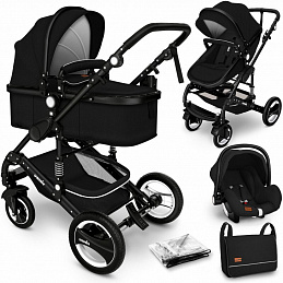 Kiduku Kombikinderwagen 3in1 Schwarz/Schwarz 6DZ119 - II. WAHL